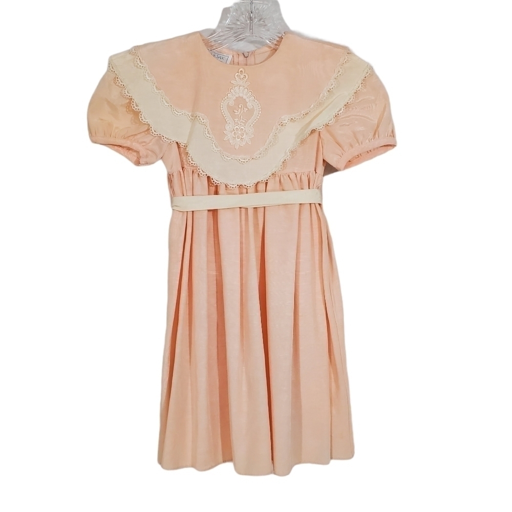 Gunne Sax Pink Lace Girl's Prairie Dress